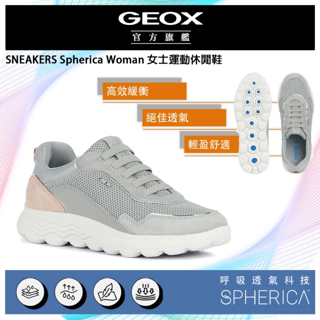 GEOX Spherica Woman 女士運動休閒鞋 灰/白(SPHERICA™ GW3F102-50)