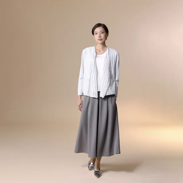 【giordano ladies】23FW_流蘇飾邊針織外套(02353506)