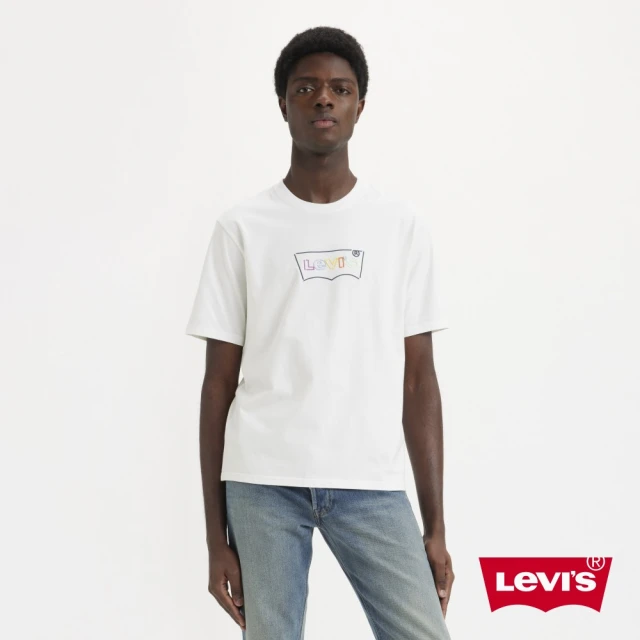 LEVIS 青春活力系列 女款 抽繩寬直筒棉褲 / Logo