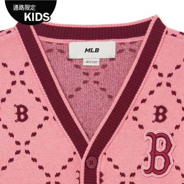 【MLB】童裝 針織衫 MONOGRAM系列 波士頓紅襪隊(7AKCMD134-43PCD)