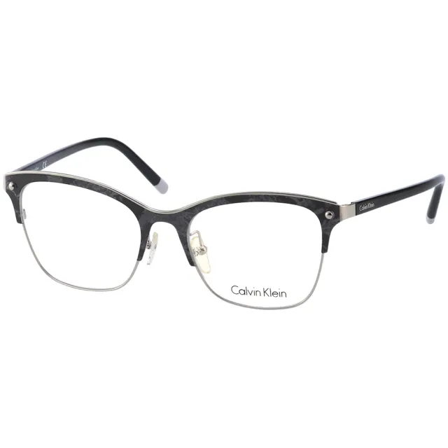 【Calvin Klein 凱文克萊】光學眼鏡 CK5448(銀配大理石紋)
