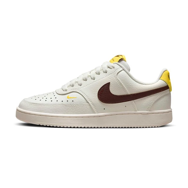 NIKE 耐吉 Court Vision Low 女鞋 白黑黃色 運動 低筒 白鞋 休閒 休閒鞋 CD5434-117