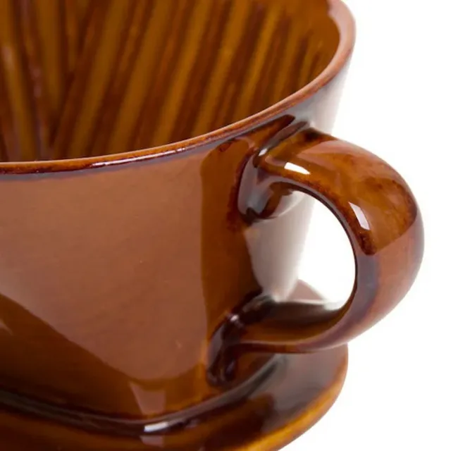 【NITORI 宜得利家居】彩釉陶瓷 梯形咖啡濾杯 JMNS-008BR 1-2杯用(JMNS)