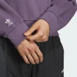 【adidas 愛迪達】MC Crew N 女 長袖 上衣 亞洲版 運動 休閒 棉質 舒適 保暖 三葉草 紫(IN1053)