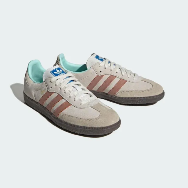 【adidas 愛迪達】Samba OG 男 休閒鞋 運動 經典 復古 三葉草 麂皮 流行 穿搭 裸粉 奶茶(ID2047)