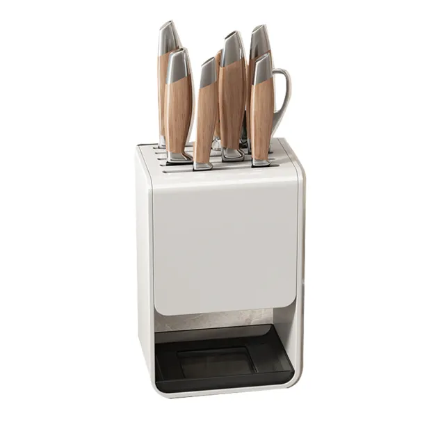 【SUNORO】廚房刀架置物架 瀝水刀具收納架 刀具架(壁掛/檯面兩用)