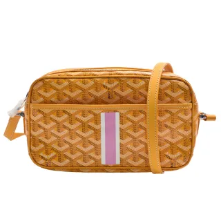 【GOYARD 高雅德】經典SAC CAP防水帆布LOGO拉鍊斜背相機包(黃色MAE120191-YELLOW)