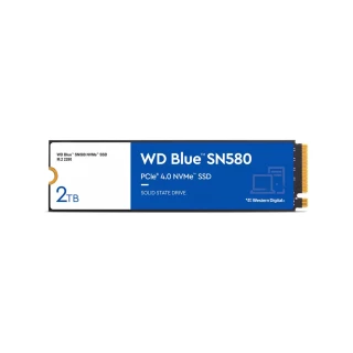 【WD 威騰】藍標 SN580 2TB M.2 PCIe 4.0 NVMe SSD(讀：4150MB/s 寫：4150MB/s)
