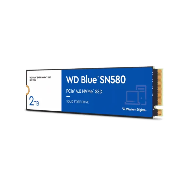 【WD 威騰】藍標 SN580 2TB M.2 PCIe 4.0 NVMe SSD(讀：4150MB/s 寫：4150MB/s)