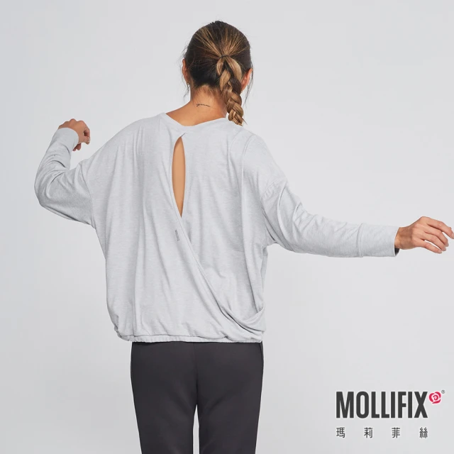 Mollifix 瑪莉菲絲 遠紅外線升溫循環雙摺圓領上衣、瑜