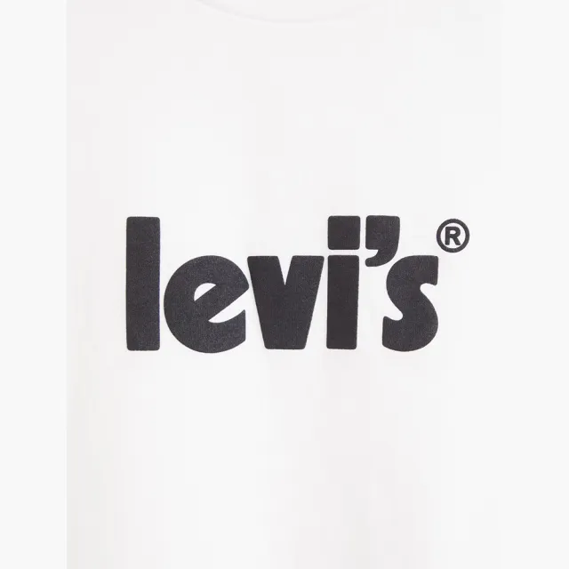 【LEVIS 官方旗艦】女款 短袖T恤 / 質感麂皮復古Logo / 修身版型 白 熱賣單品 17369-1755