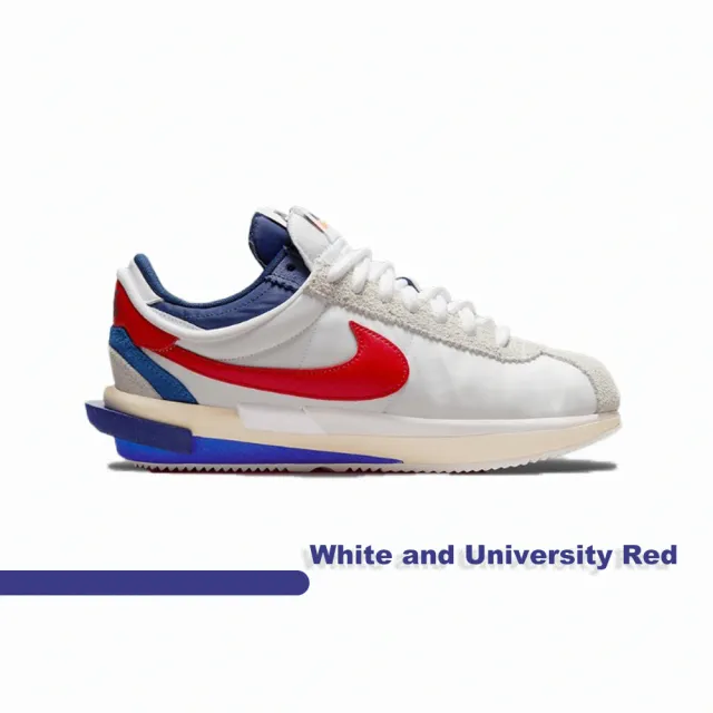 NIKE 耐吉】聯名限定鞋Sacai x Nike Zoom Cortez SP 阿甘鞋白紅