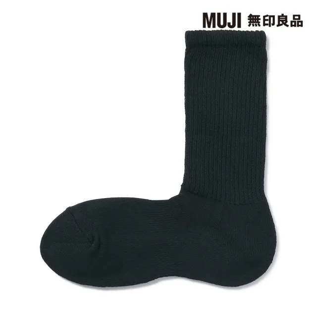 【MUJI 無印良品】男棉混足底圈絨厚織直角襪(共7色)