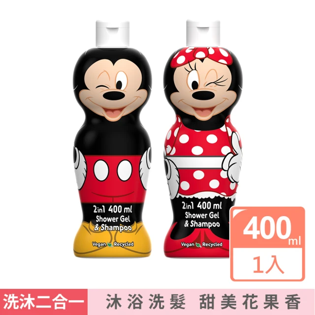 【Disney 迪士尼】2合1沐浴洗髮精 400ml-任選(萌Q收藏版)