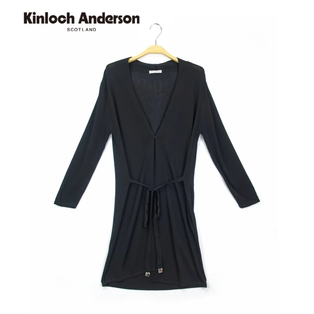 Kinloch Anderson 修身長版開襟針織外套 金安德森女裝(KA0769062 黑)