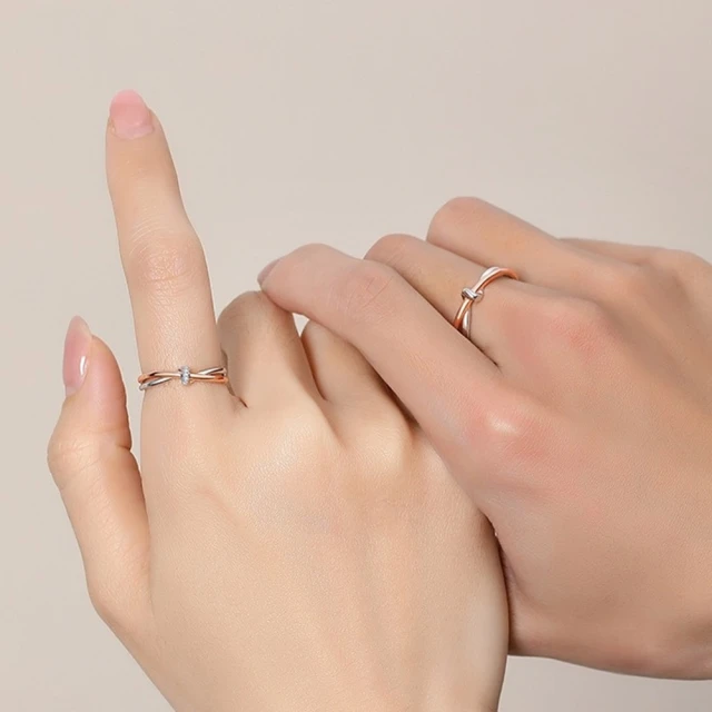 KT DADAKT DADA 情侶禮物 生日禮物 戒指 純銀戒指 情侶戒指 戒指男 扭結戒指 對戒 玫瑰金戒指 個性戒指