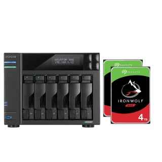 ASUSTOR 華芸 搭希捷 4TB x2 ★ AS6706T 6Bay NAS 網路儲存伺服器