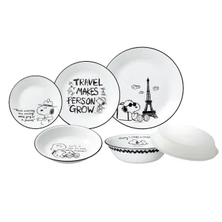 【CorelleBrands 康寧餐具】獨家 SNOOPY 碗盤超值6件組(多款可選/均一價)