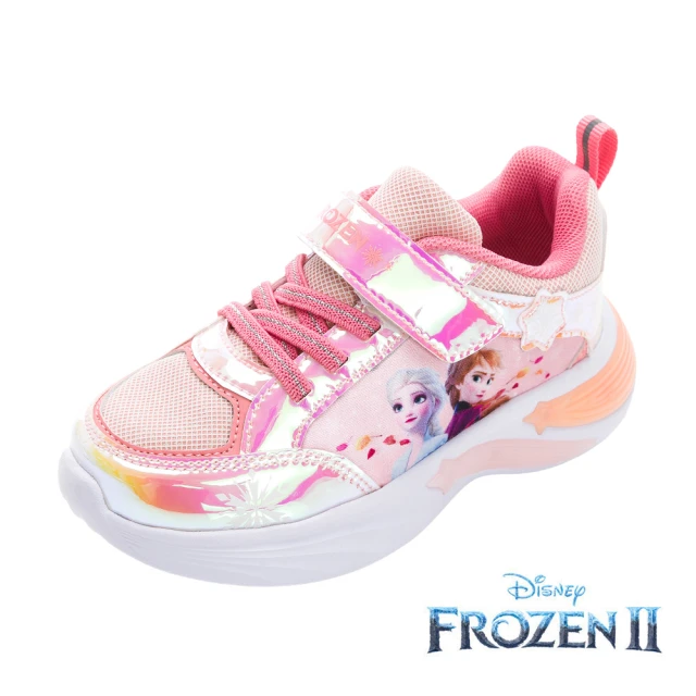 Disney 迪士尼 正版童款 冰雪奇緣 電燈運動鞋/透氣 防臭 舒適 粉紅(FNKX37423)