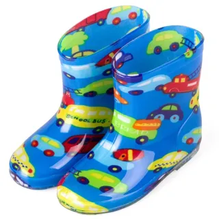 【Baby 童衣】任選 兒童雨鞋防水雨靴 88153(藍汽車)
