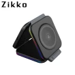 【ZIKKO】ZK-CG01五合一摺疊夾心15W無線充電座(Magsafe磁吸 立架 炫彩指示燈輔助)