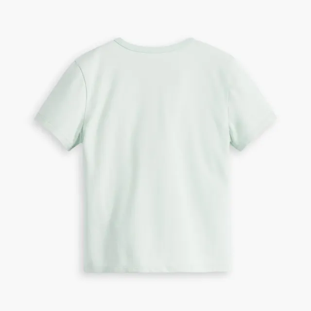 【LEVIS 官方旗艦】Youth Sport系列 女款 短袖彈性T恤 / 運動LOGO / 淺藍 熱賣單品 17944-0034