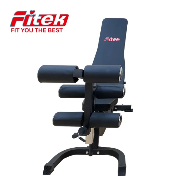 【Fitek】輕商用多功能可調舉重椅 1107B-L 調整型重訓椅 附踢腿勾腿架(腿部伸展後勾架 臥推椅 啞鈴椅)