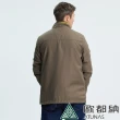 【ATUNAS 歐都納】男款超輕抗潑水天鵝絨保暖外套(A1GA2119M深橄綠/抗風/刷毛/抗靜電/風衣)