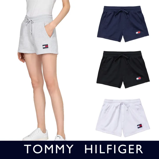 【Tommy Hilfiger】TOMMY 經典刺繡大Logo運動休閒棉短褲 休閒褲-女-多色組合(平輸品)