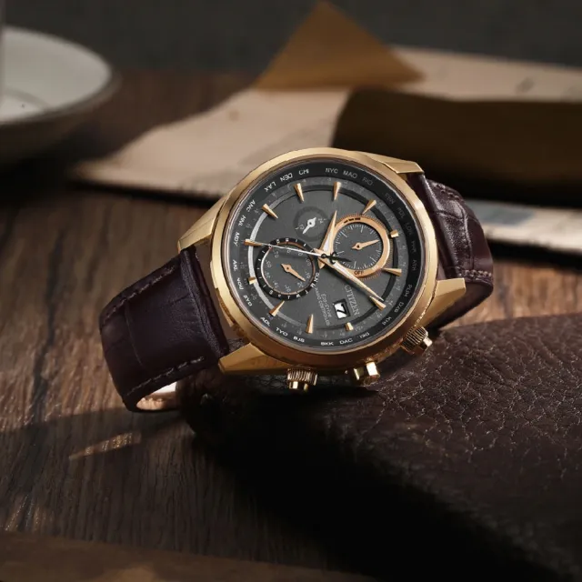 【CITIZEN 星辰】GENTS 時尚 電波計時腕錶-43mm(AT8263-10H)