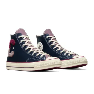 【CONVERSE】休閒鞋 男鞋 女鞋 帆布鞋 高筒 立體毛料 三星標 CHUCK 70 HI OBSIDIAN/LEGEND 藍紫 A07980C