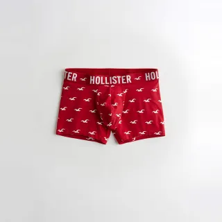 【HOLLISTER Co】HCO 海鷗 經典印刷滿版海鷗平口男內褲-紅色(平輸品)