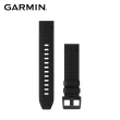 【GARMIN】QuickFit 22mm 黑色皮革 FKM氟橡膠混合材質錶帶