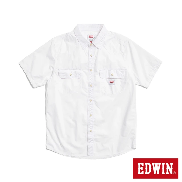 EDWIN 男裝 牛仔短袖襯衫(石洗藍) 推薦