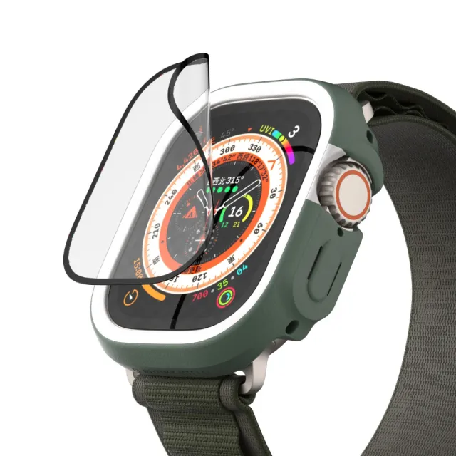 犀牛盾保貼組【Apple】Apple Watch Ultra2 LTE 49mm(鈦金屬錶殼搭配海洋錶帶)