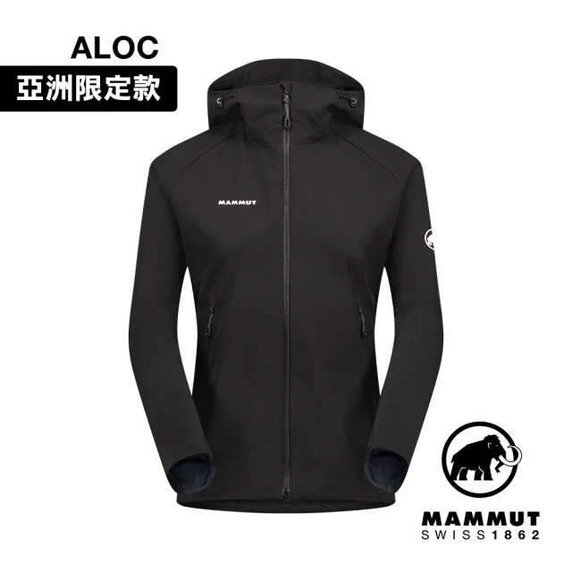 Mammut 長毛象 Macun 2.0 SO Hooded Jacket AF W 日系防潑水軟殼連帽外套 黑色 女款 #1011-00802