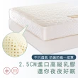 【德泰 歐蒂斯系列】乳膠獨立筒 彈簧床墊-雙大6尺(送乳膠QQ對枕)