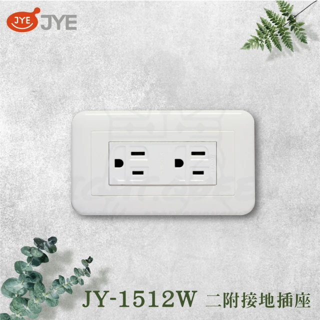 中一電工 JYE 3入組 PANDA 熊貓系列 夜光壁切(二附接地蓋板組 JY-1512W)