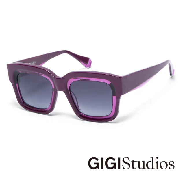 GIGI StudiosGIGI Studios 西班牙設計內圈透明歐美造型墨鏡(紫 - DAZZLE-6823/6)