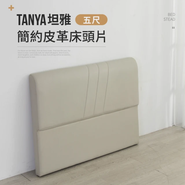 IDEA TANYA坦雅簡約5尺雙人皮革床片