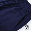 【MYVEGA 麥雪爾】MA彈力太空棉LOGO刺繡休閒套裝-深藍(上下身分開販售)