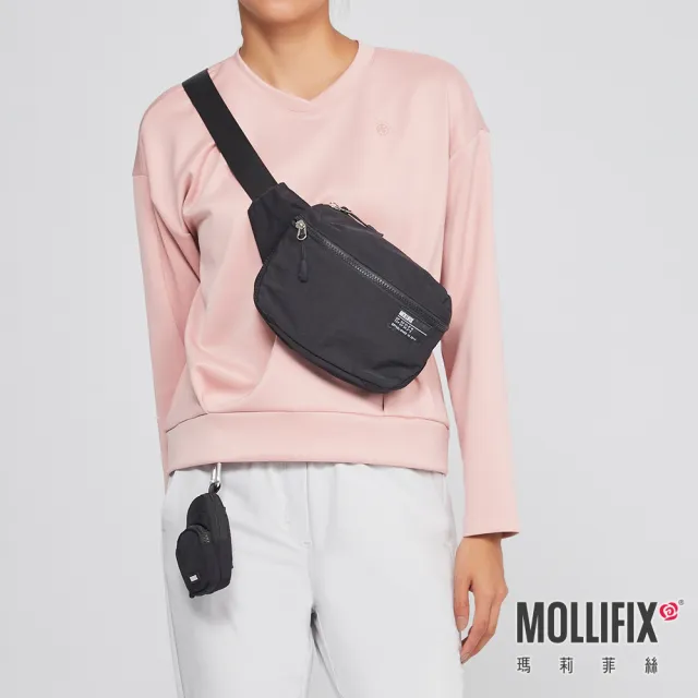 【Mollifix 瑪莉菲絲】腰包小包搭配組 FF、交換禮物、運動小物、運動配件、運動包(黑)