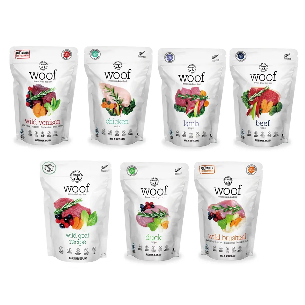 【NZ Natural】鮮開凍-woof狗狗冷凍乾燥生食餐 1KG(凍乾 零食 狗飼料 冷凍乾燥 常溫保存)