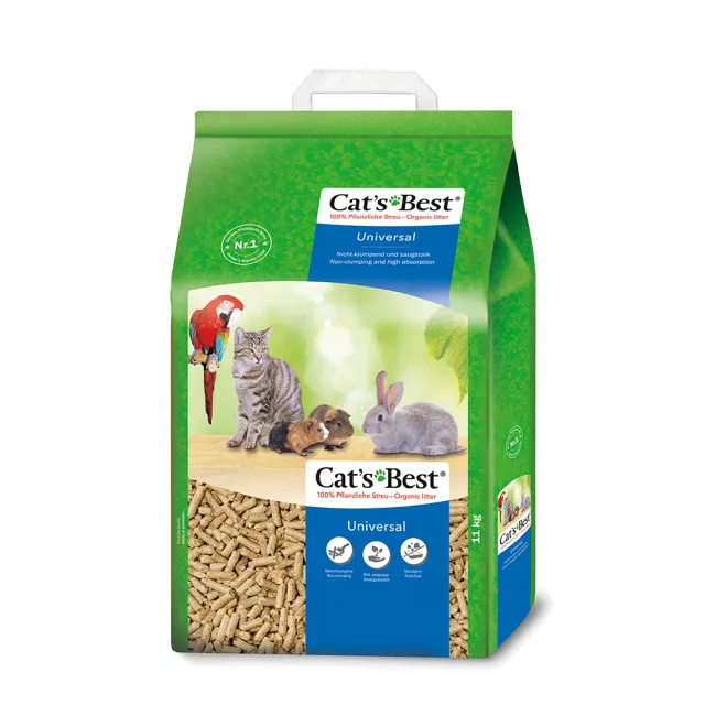 【CAT’S BEST 凱優】崩解木屑砂-藍標粗砂-20L(貓砂/木屑砂/環保砂/松木砂/小動物砂)