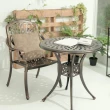 【YU Living 信歐傢居】北歐風復古鋁製花園單人椅2件組 戶外休閒椅 花園椅(二件一組/黑色)