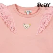 【STEIFF】熊頭童裝 蕾絲邊長袖T恤 內刷毛(長袖上衣)