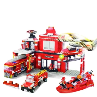 【COGO】積木 消防系列 消防總局套裝-3610(益智玩具/兒童玩具//聖誕禮物/交換禮物)