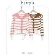 【betty’s 貝蒂思】條紋水手領開襟針織上衣(共二色)