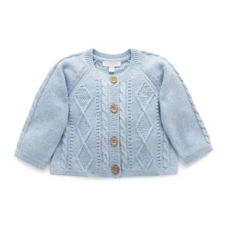 【Purebaby】澳洲有機棉 女童針織外套(兒童 有機棉 針織衫)