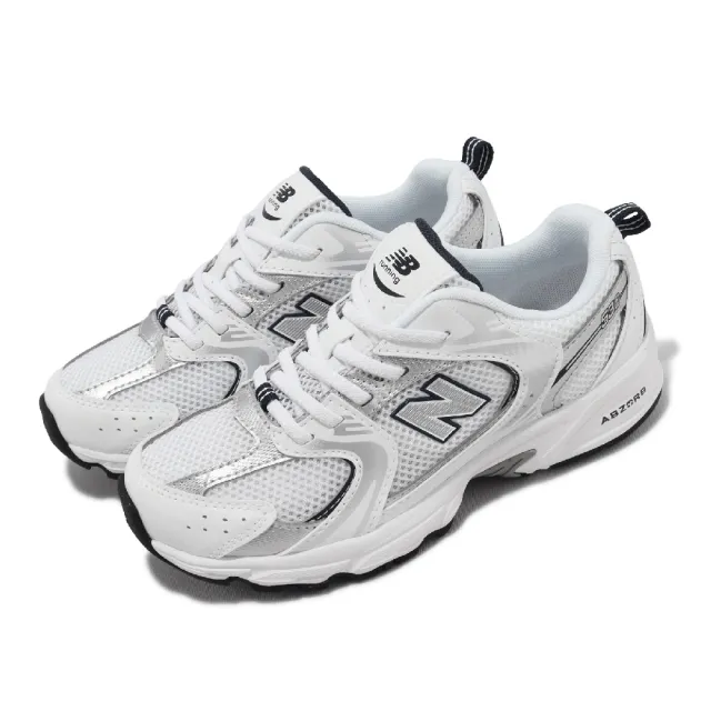 【NEW BALANCE】童鞋 530 寬楦 中童 白 銀 復古 仿舊 運動鞋 小朋友 NB 紐巴倫(PZ530SB1-W)